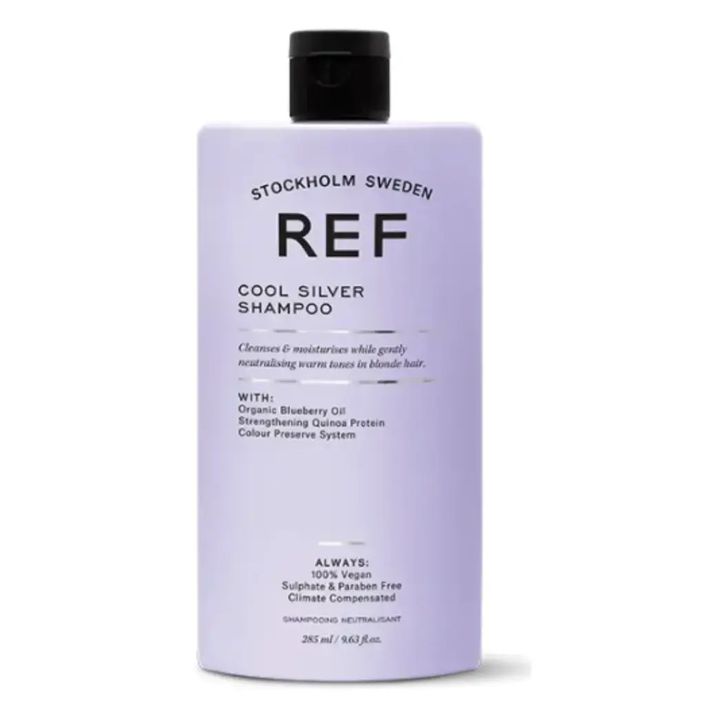 REF Cool Silver Shampoo | Anti-Yellow for blond & grey hair (100 ml - Travel Size)